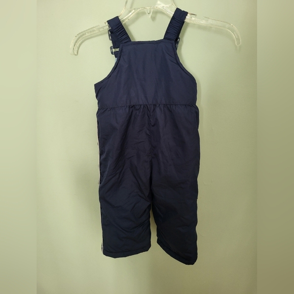 Toddler Infant 18 Month Blue One Piece Full Zip Snow Suit Bib Wint - Picture 4 of 5